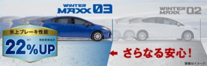 氷上ブレーキ性能22%UP