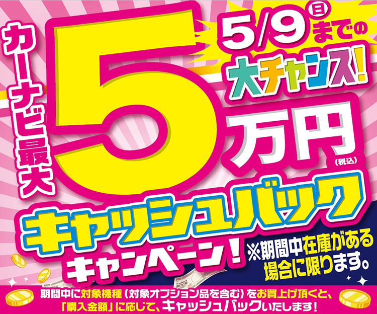カーナビキャッシュバックタイトル