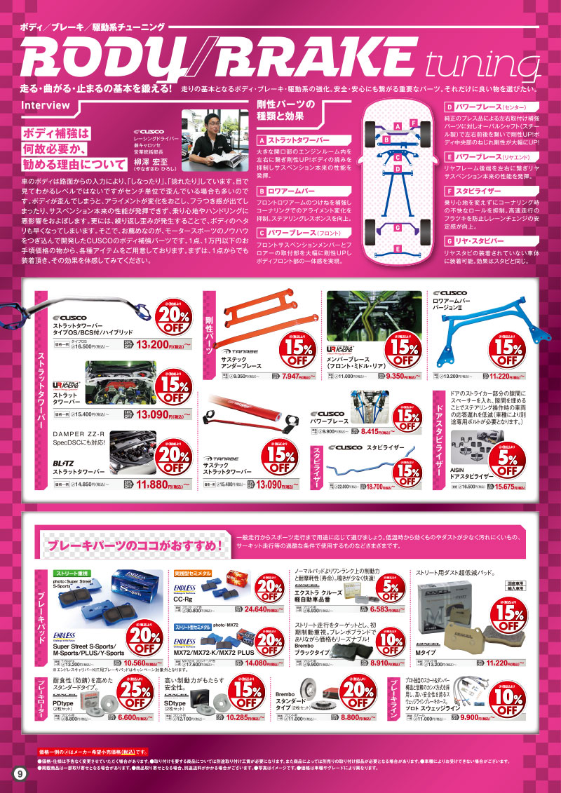 オートバックスヒートアップキャンペーン ボディ/ブレーキ/駆動系チューニング